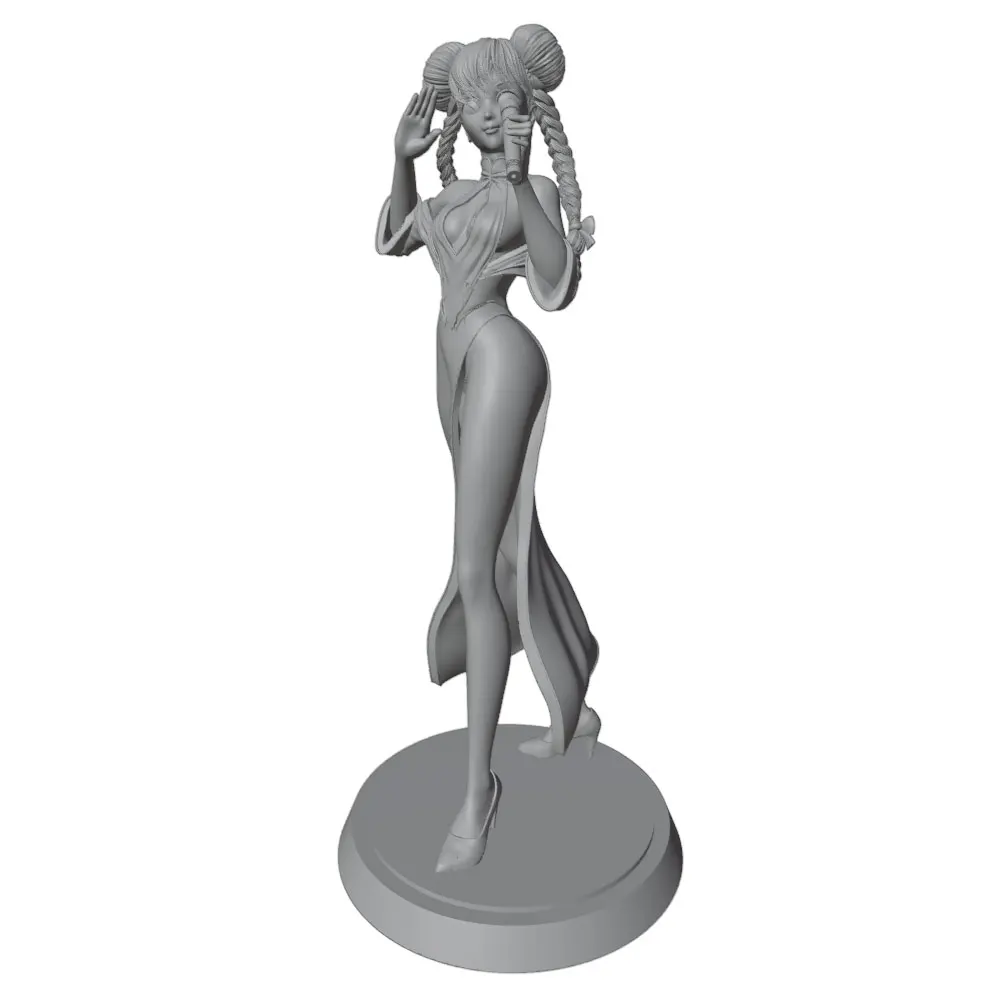 1/24  75mm Sexy Girl Resin Model Kits GK Miniature 3D Printed Gray Model Figurine DIY Doll Model Unassembled And Unpainted