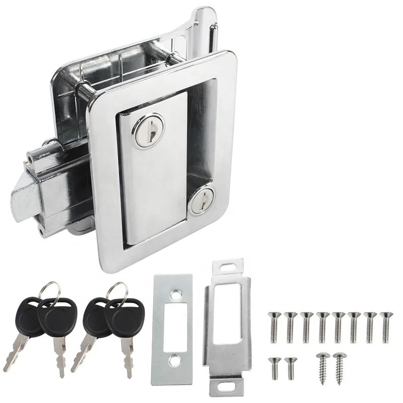 TYTXRV High Quality Zinc Alloy Chrome Color Reversible Double Side Motorhome Caravan RV Door Lock