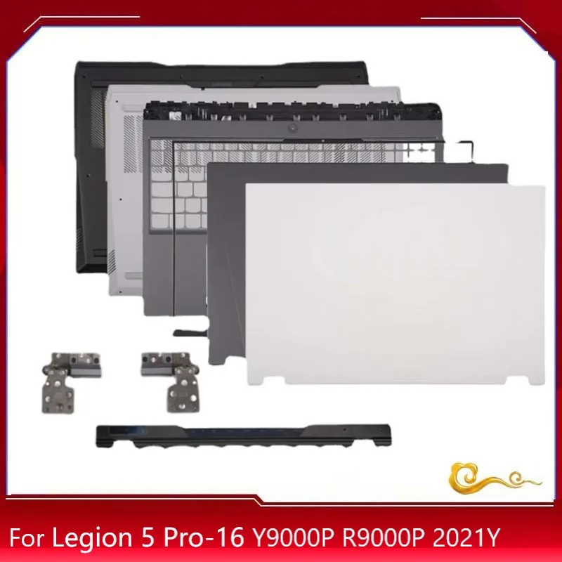 LCD tampa traseira para Lenovo, moldura dobradiça dobradiça cobrir, Palmrest, caso inferior, Y9000P, R9000P, Legião 5 Pro, 16ACH6H, 2021Y, novo