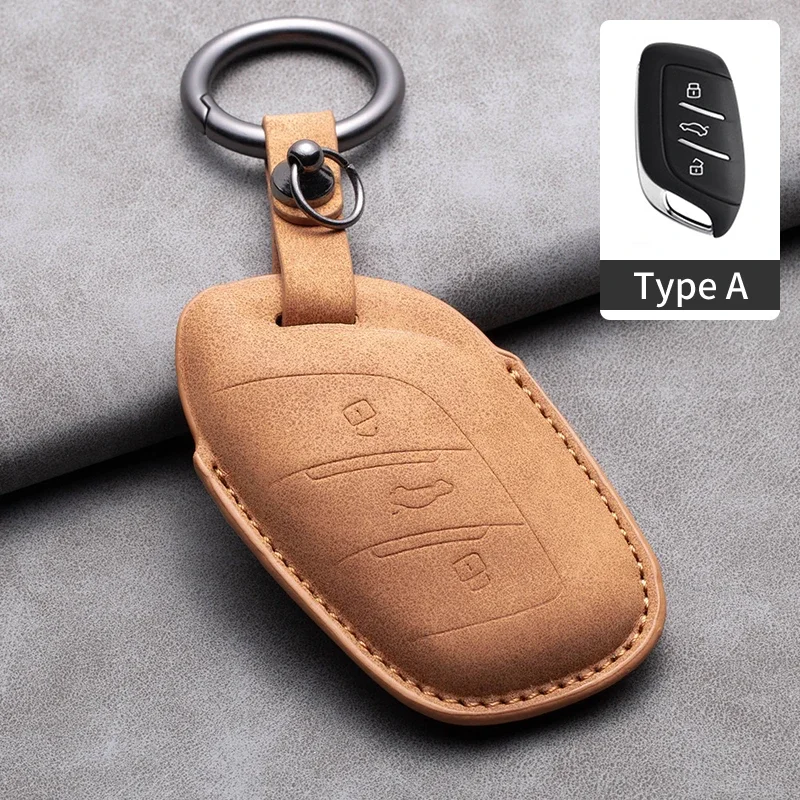 3 Buttons Car Remote Key Case Cover for MG4 2023 Mg6 Ev MG HS GT ZS EV ZX MG5 for Roewe RX3 RX5 RX8 ERX5 I6 I5 Leather Key Fob