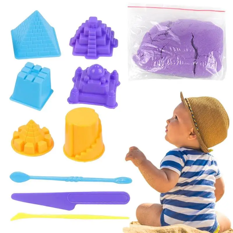 

Magic Sand For Kids Sand Castle Molds Moldable Sand Interactive Sand Play Set Beach Sand Toys For Lawn Beach Yard Kindergarten