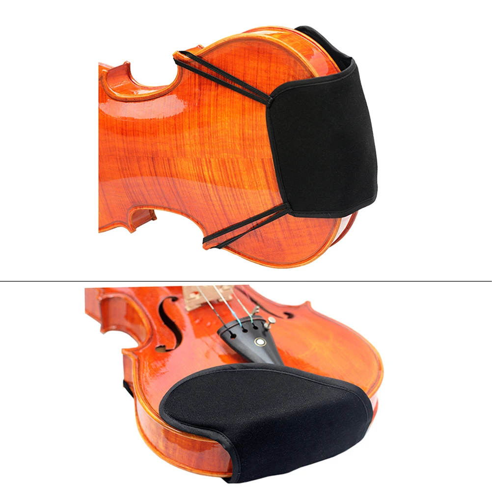 

Violin Chinrest Pad Black Cotton Cushion For Comfortable Playing Chin Rest Protector Shoulder Rest Accessory For 4/4-3/4