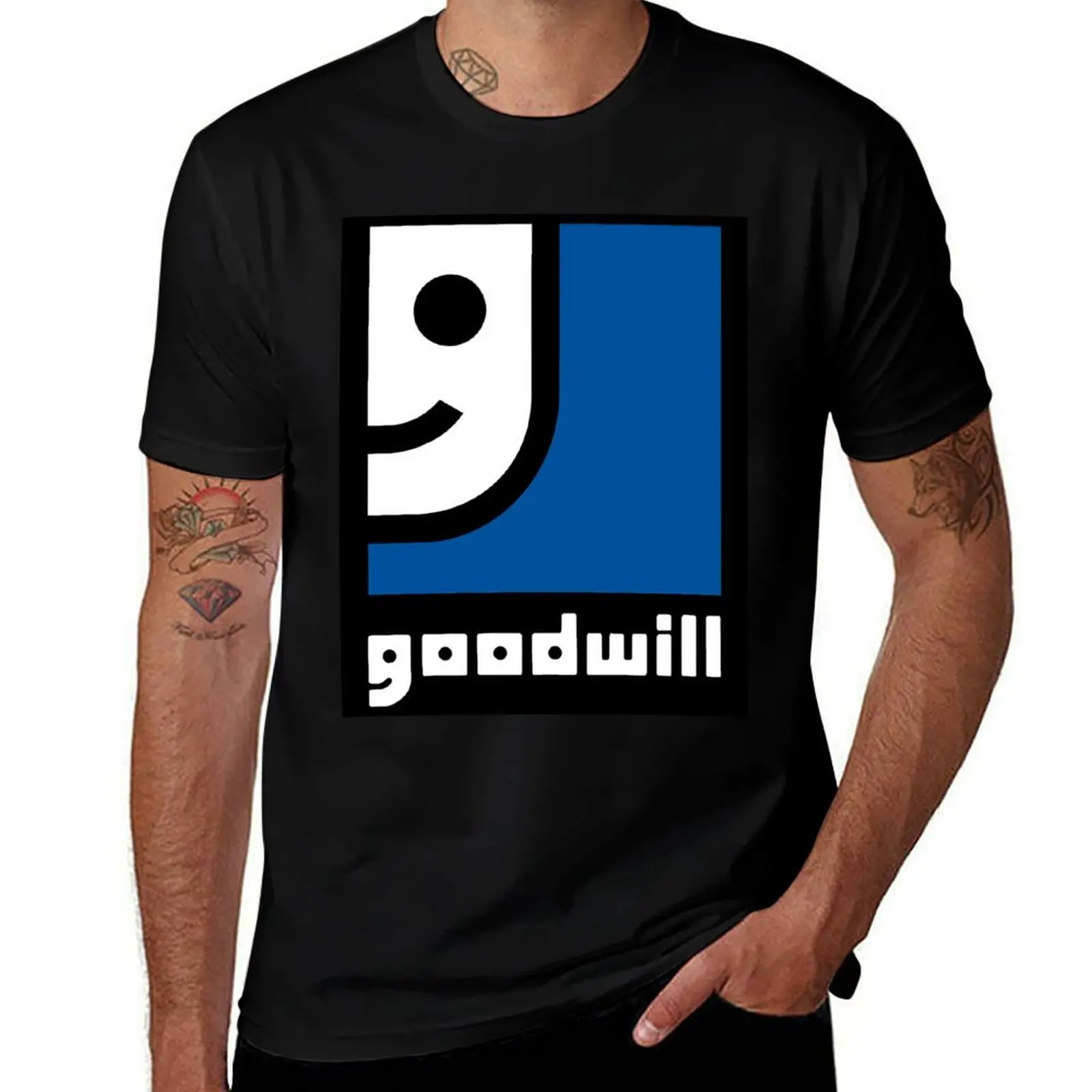 Goodwill Logo T-Shirt Large Size Casual Tee Shirt T-Shirt