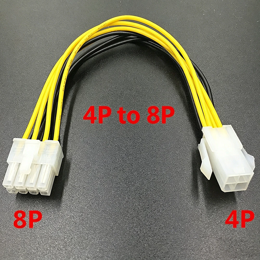 ATX 4 Pin Female to 8 Pin Male EPS CPU Power Adapter Cable for Desktop Motherboard High Speed Stable Power Supply Extension Cord