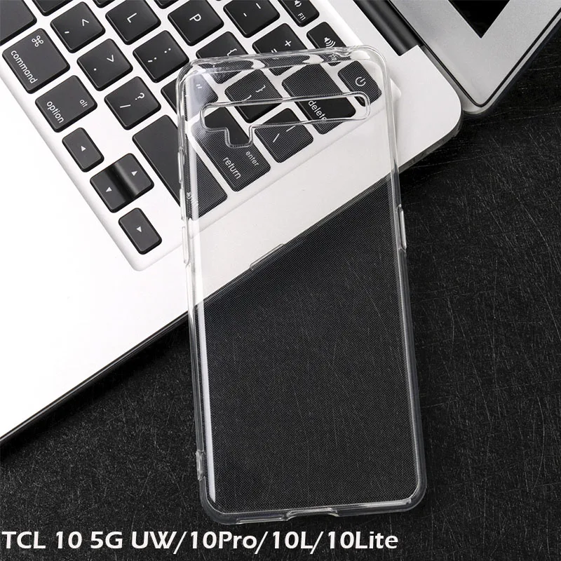 Clear Soft TPU Case For TCL 10 5G UW Case Silicone Soft Back Cover TCL 10 Pro 10L 10 Lite Case Anti-knock TPU Capa Phone shell