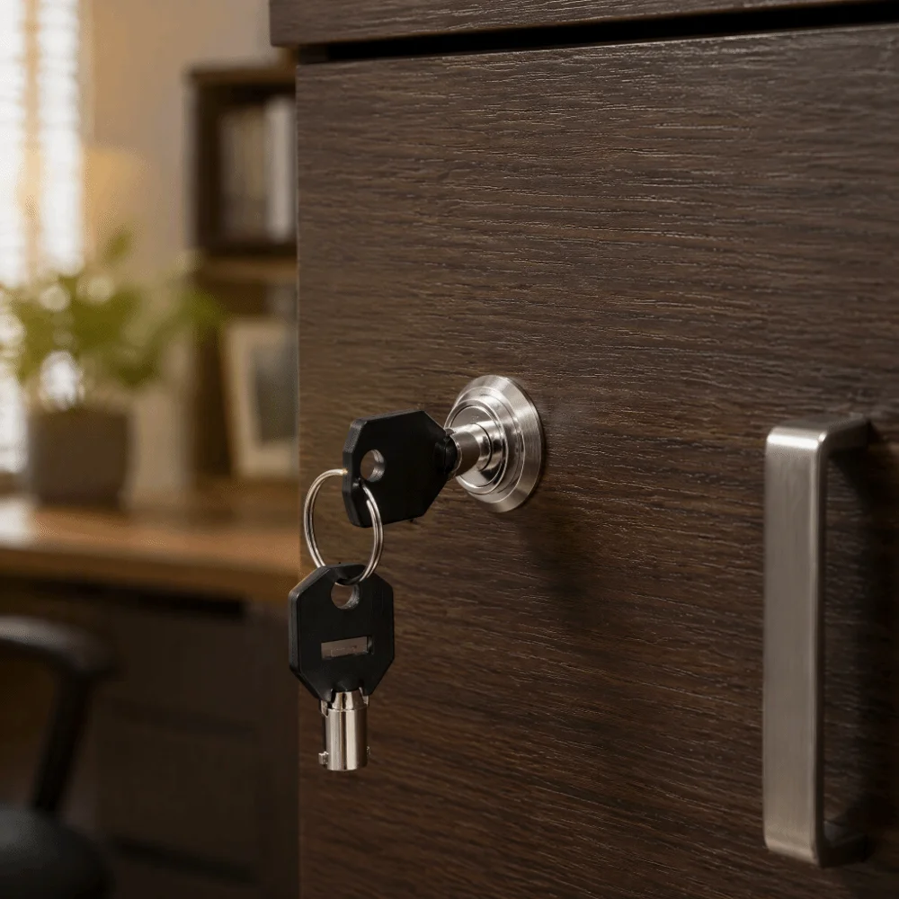 2 set Secure 4 Keys Included Cabinet Cam Lock Durable Versatile File Cabinet Lock Drawer Lock Closet Doors