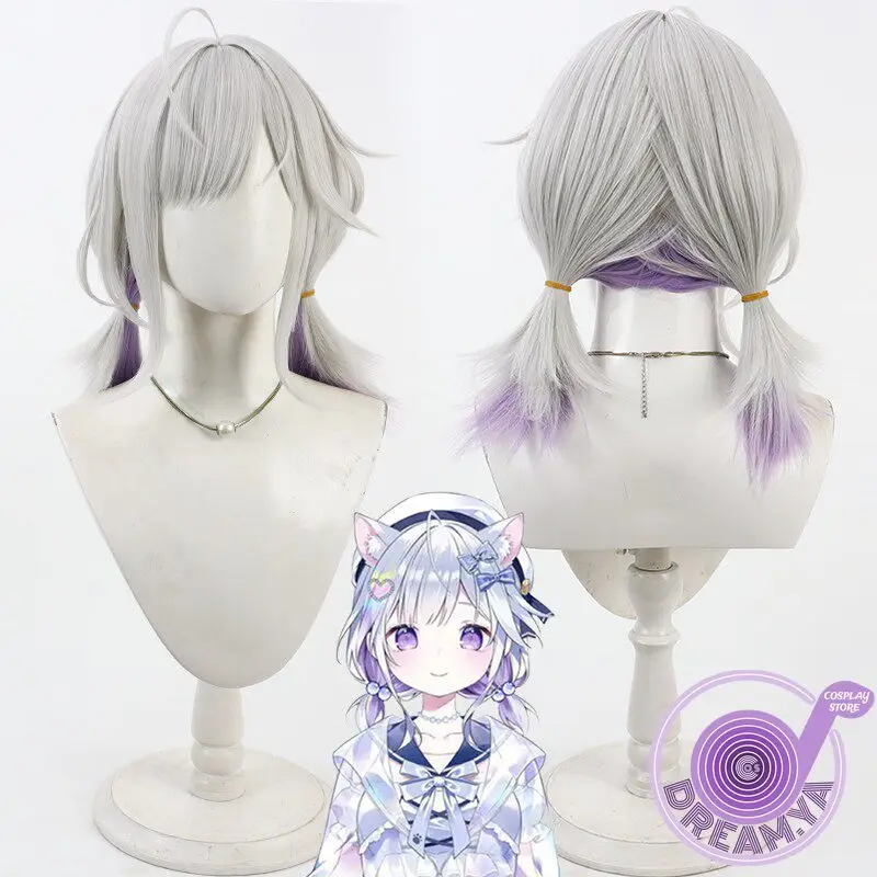 

Парик для косплея Ayatsuno Yuni Vtuber, серо-фиолетовый, короткий, термостойкий, из синтетических волос, для Хэллоуина, вечеринок, ролевых игр, карнавалов + шапочка для парика