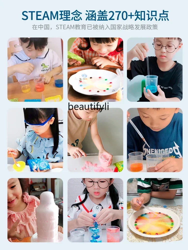 Conjunto de experimentos pequeños de ciencia, material artesanal de invención hecho a mano, juguetes para equipos de escuela primaria para niños