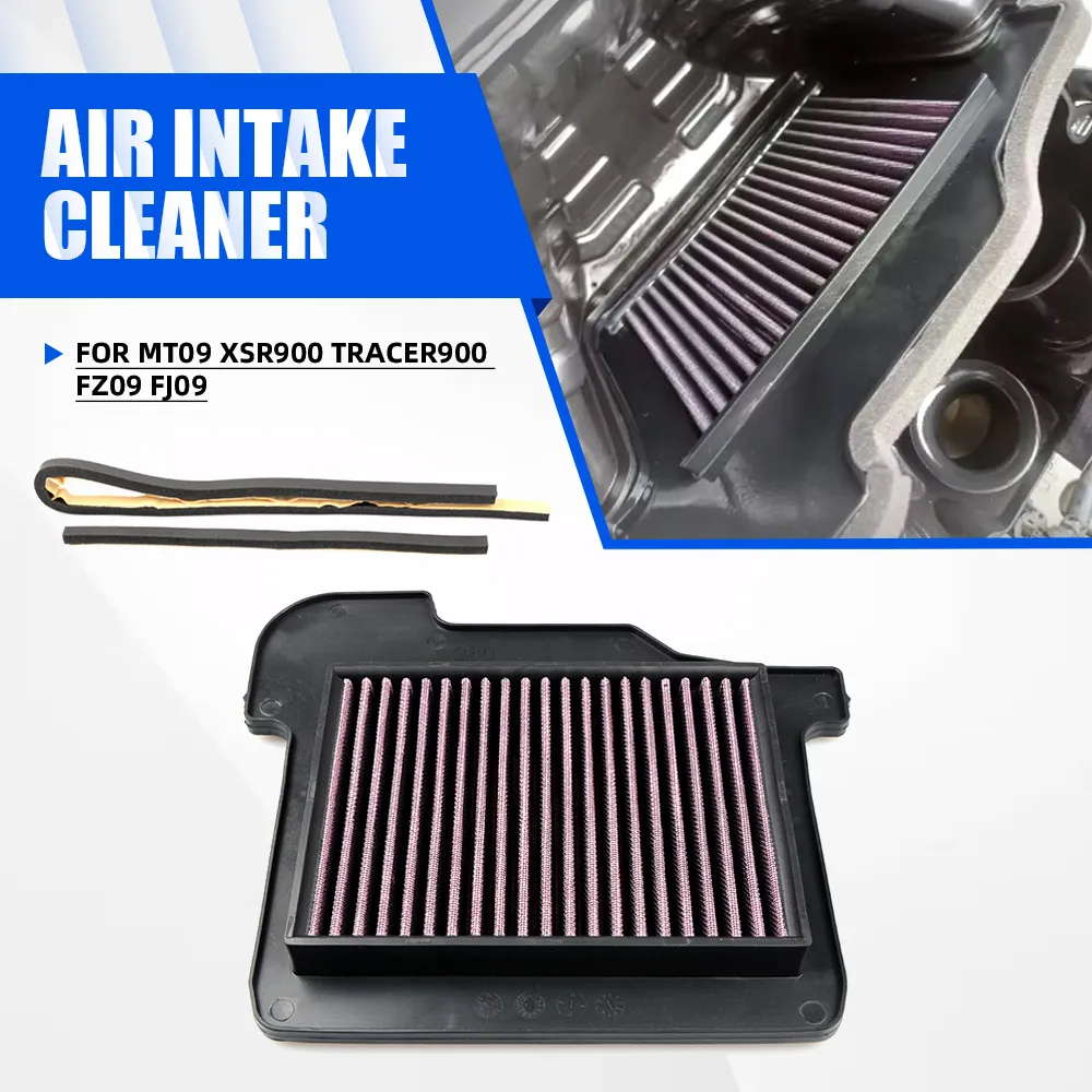 For YAMAHA MT09 XSR900 Tracer 900 FZ/FJ 09 FZ09 FJ09 MT-09 Motorcycle High Flow Air Filter Element Air Intake Cleaner Engine