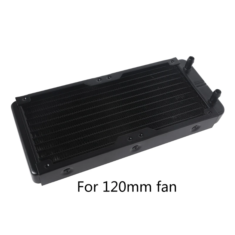 

Aluminum Radiator CPU Water Cooling Heat Exchanger with 1/4 inch Thread 10 Tubes Dropship