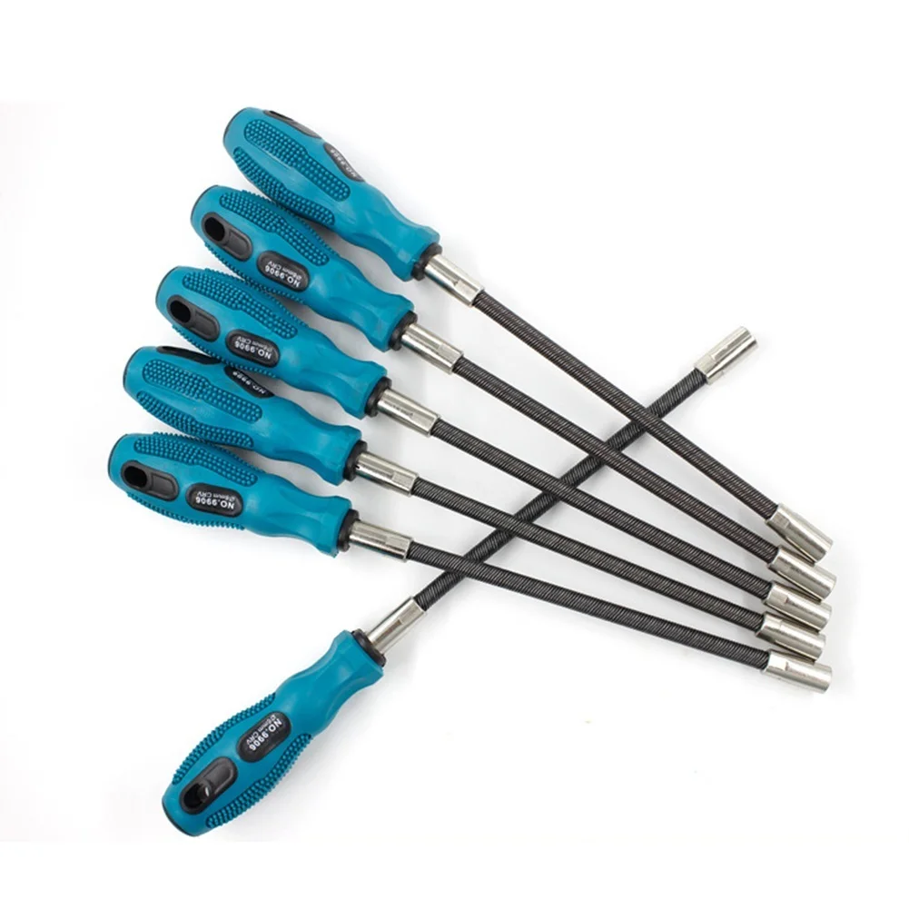 7MM Bendable Socket Screwdriver Non-slip Flexible Screwdriver Hand Tools Multifunctional Hexagon Bendable Screwdriver Bits