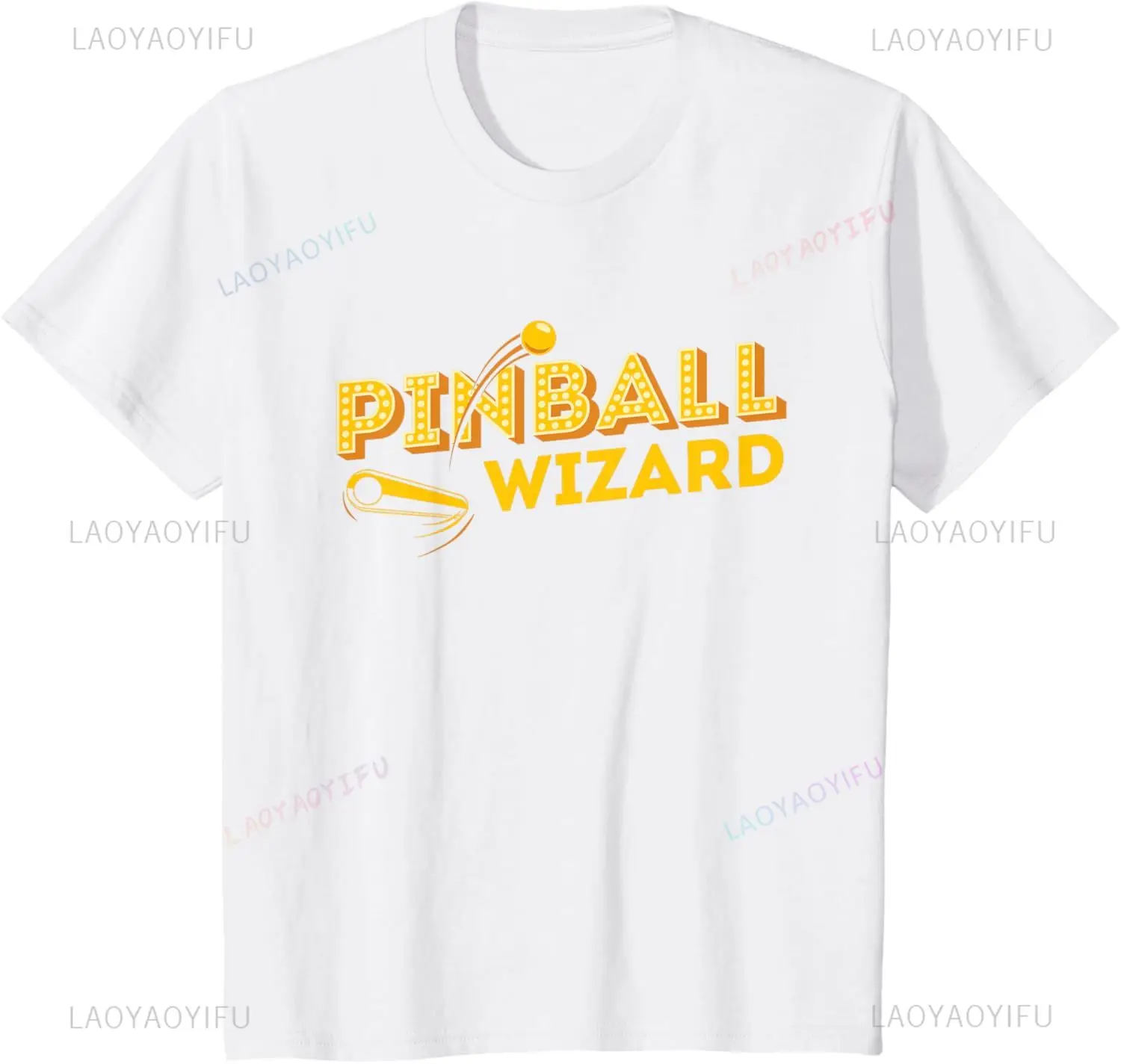 Pinball Wizard Retro Multiball Pinball Arcade Game TShirt Vintage Style Short Sleeve Casual Fashion Loose Hip Hop Streetwear Tee