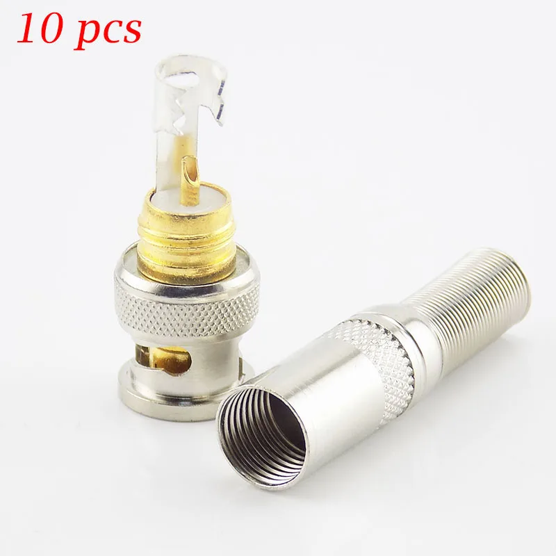 10pcs CCTV Male BNC Connector plug for Twist-on Coaxial RG59 Cable for video Camera Accessories System A7