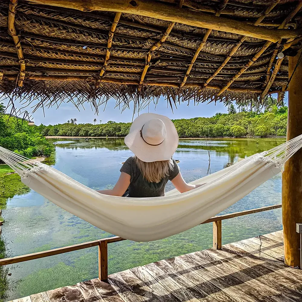 Hamacas colgantes para turismo para mujer, juego completo ultraligero plegable para playas, columpios de jardín al aire libre baratos, hamacas