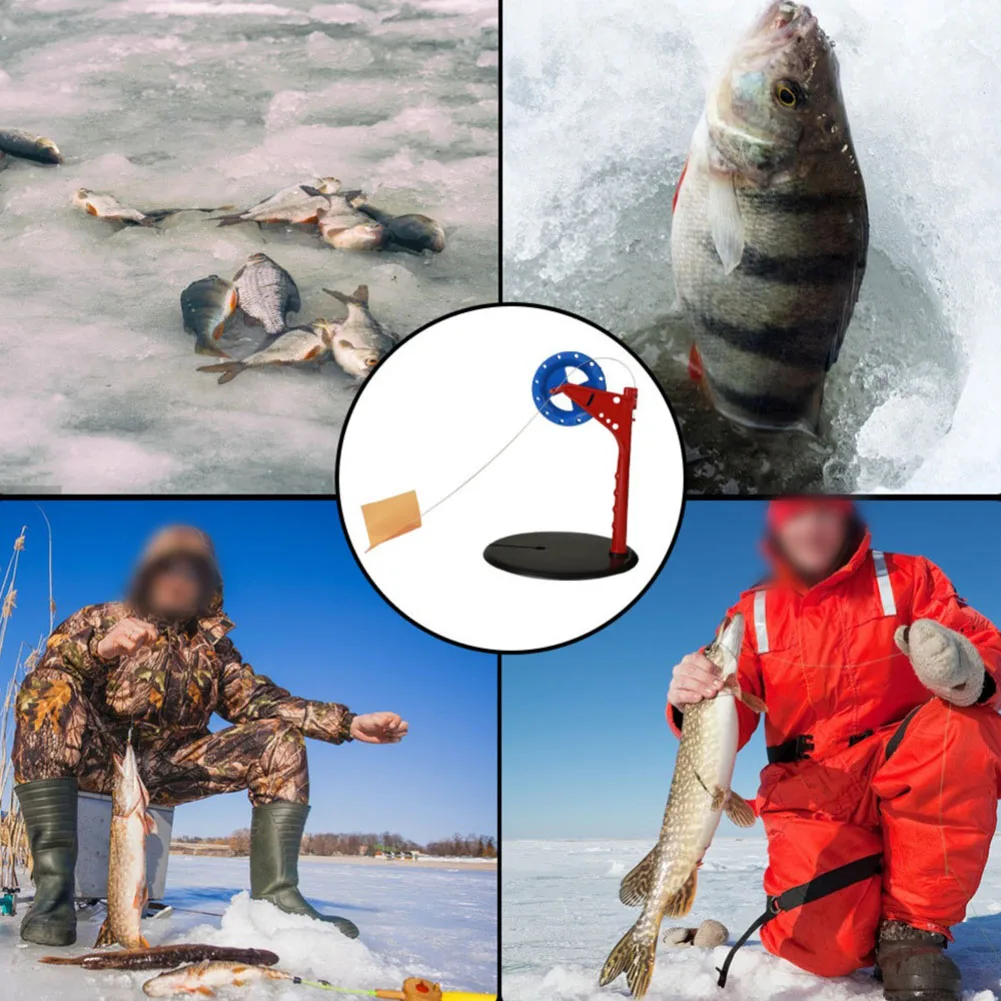 

10 шт. насадка для зимней удочки, удобная тормозная система, автоматическая зимняя индикаторная удочка для зимней подледной рыбалки, флаг, оборудование, инструмент для снастей