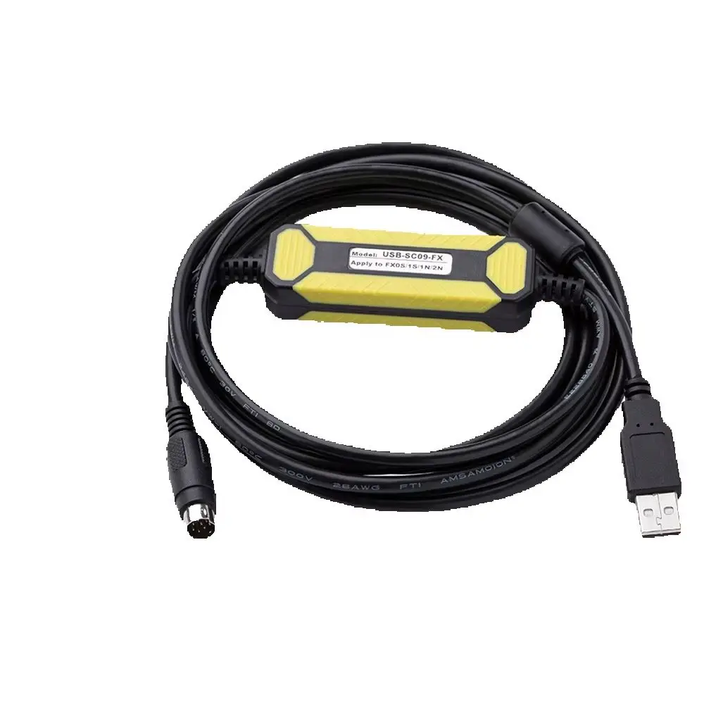 USB-SC09-FX Programming Cable For Mitsubishi MELSEC FX Series PLC USB To RS422 Adapter Data Download Line