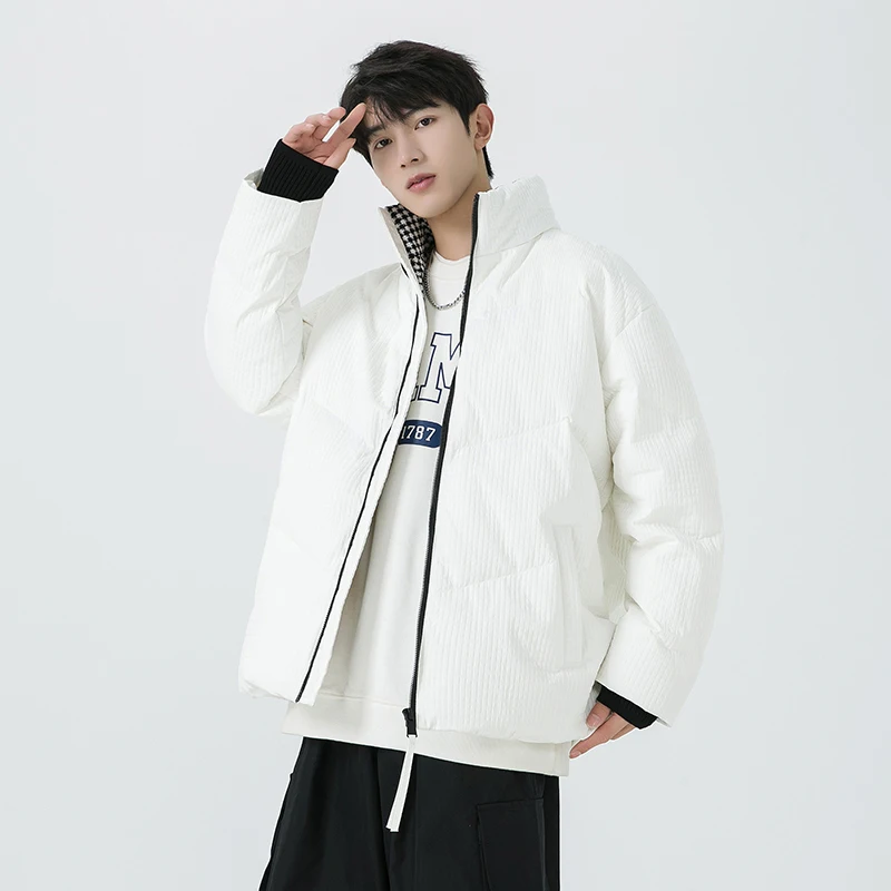 

Hot Sale New Men's Puffer Jacket Thickened Duck down Bread Style Coat Couple's Outerwear Casual Warm Winter Fashion