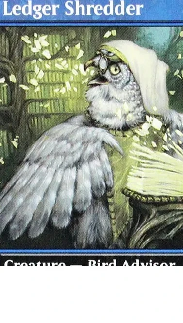 

(Ledger Shredder) Foil/Holo TCG Magical Proxy Cards Game Black Top Quality Proxy Gathering Board Playing Game Trading Cards