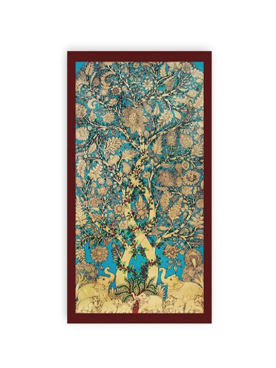 Indian Architectural Ornament with Oriental Floral Pattern  Canvas Art Posters  Wall Prints for Living Room Home Decor
