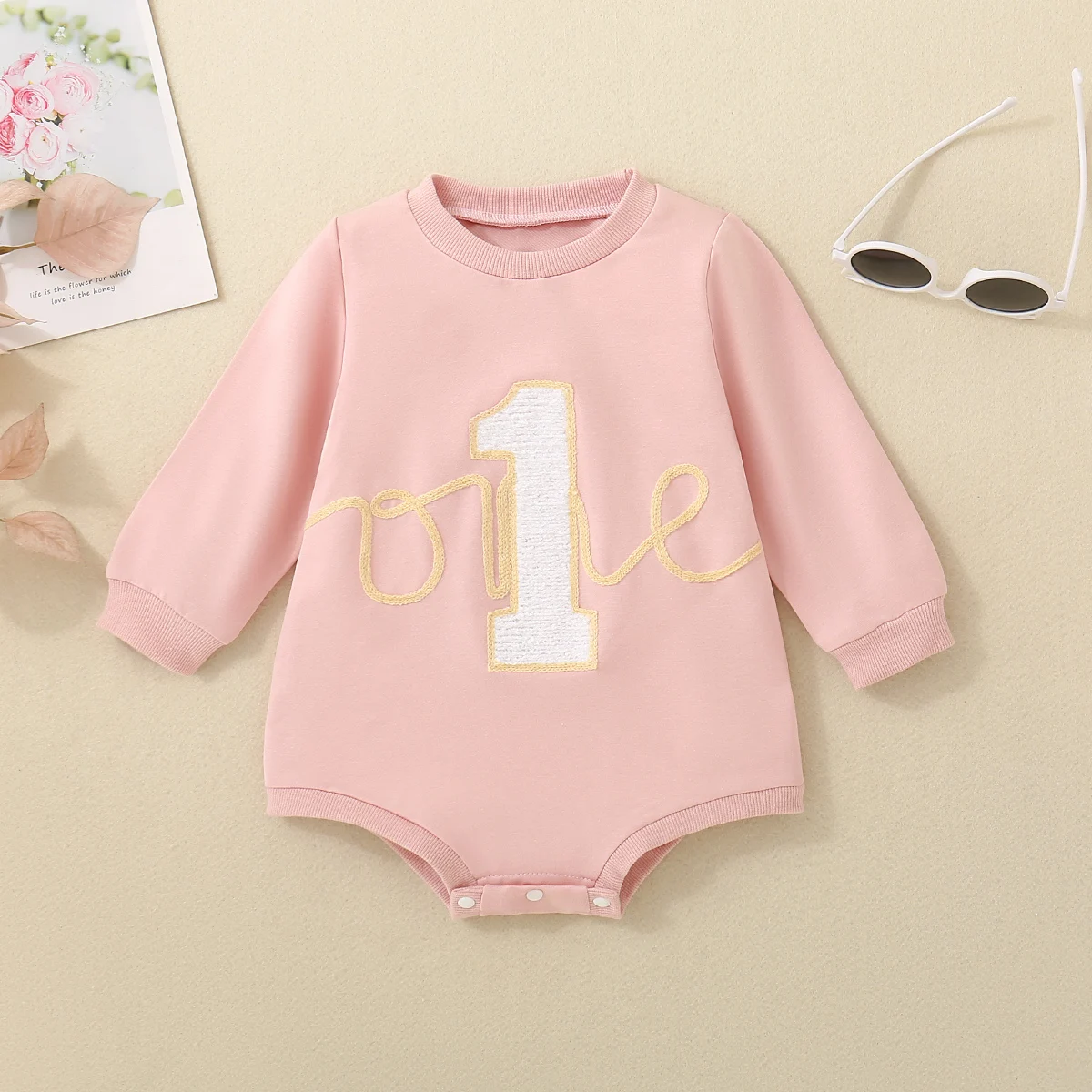 Autumn Baby Boys Pink Casual Cuteone Letter With 1 Print Triangle Hoodie