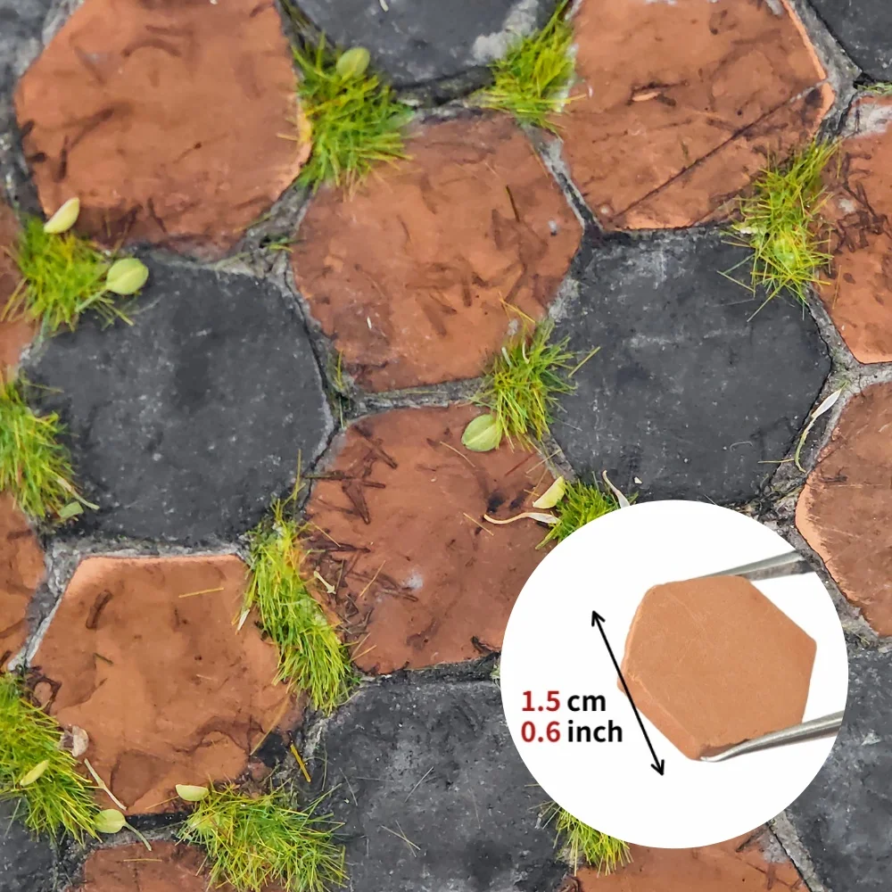 20pcs Mini Stone Floor Bricks Diorama Scenery Accessories for Military Figure European Old Town Courtyard Street Layout