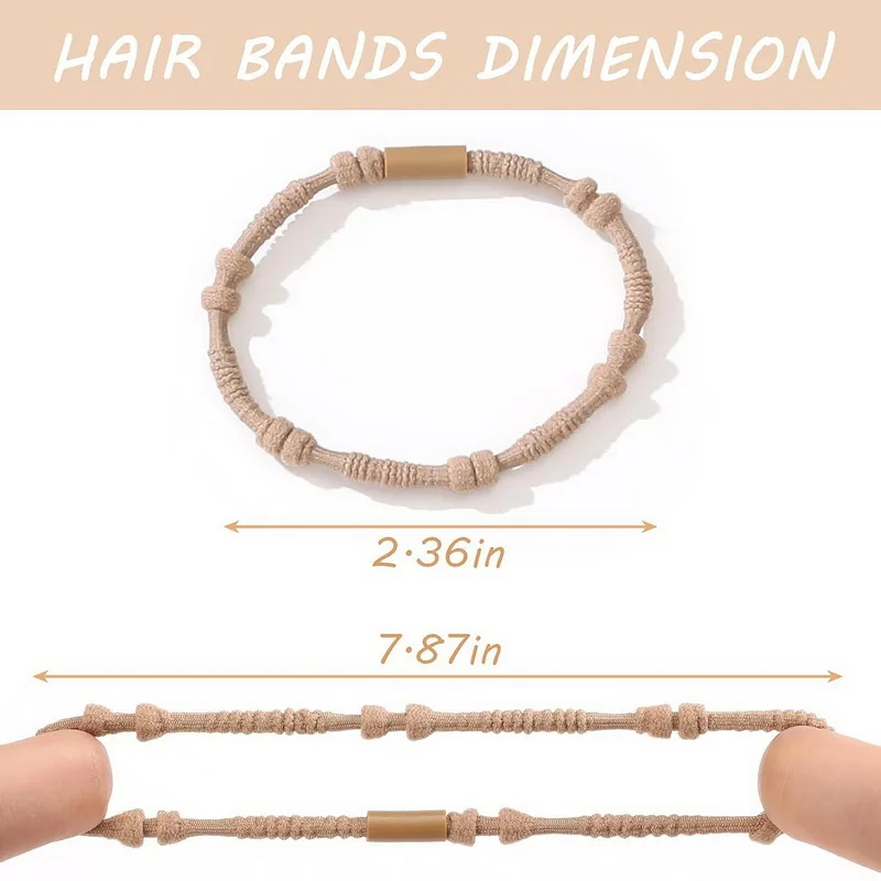 Pulsera bohemia de 12 piezas para el cabello para mujer, bandas de goma elásticas para el cabello, pulsera negra para niña, coletero