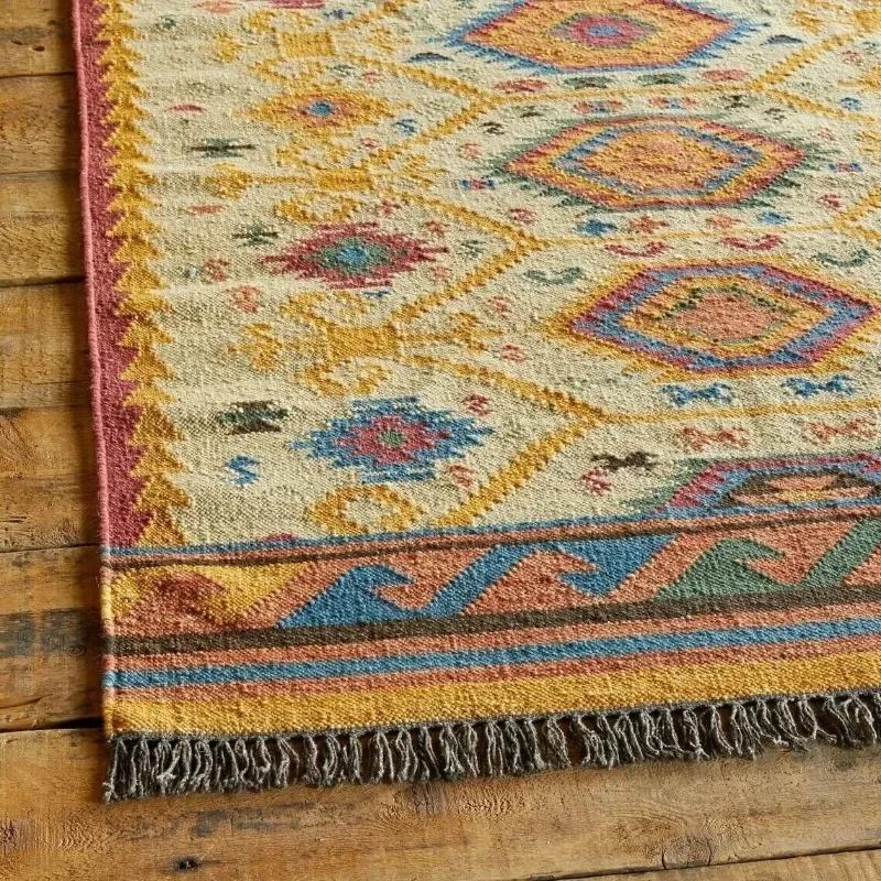 

Rug Kilim Wool Jute Runner Hand Woven Vintage Carpet Vintage Oriental Area Rugs