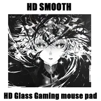 Alfombrilla de ratón SORA de cristal para juegos, alfombrilla de escritorio con superficie esmerilada suave YUME, actualización templada, accesorios personalizados para juegos de oficina FPS