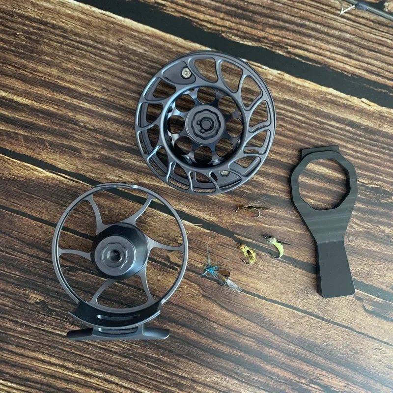 CNC machining integrated design for fly fishing reel with left and right interchangeable fly fishing reel 3/5 4/6 9/11 equipment