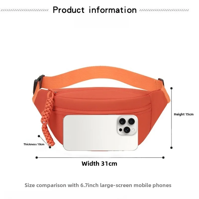 Bolsa de pecho de nailon, riñoneras impermeables de gran capacidad para deportes al aire libre, correr, senderismo, bolsos de hombro de viaje + 1 regalo colgante, 1 ud.