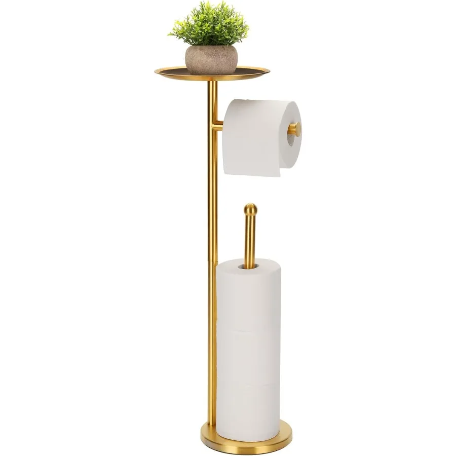 

Отдельностоящий держатель для туалетной бумаги с большой полкой, 4-рулонный держатель для бумаги, подставка, современный держатель для рулона бумаги с местом для хранения