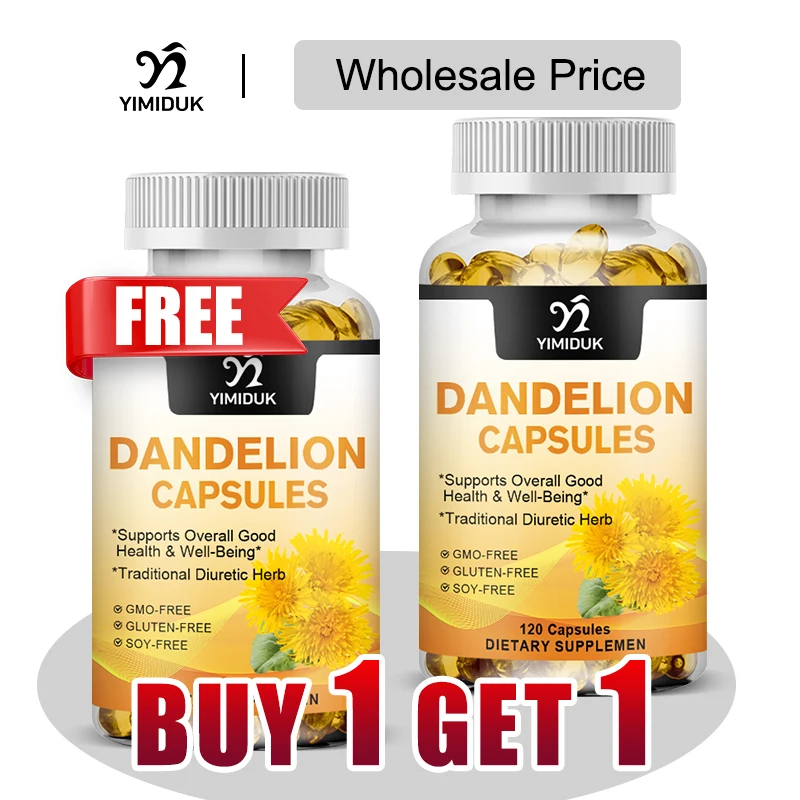 

Buy 1 Get 1 Free! Dandelion Root Extract Supplement, for Healthy Digestion, Reduces Bloating & Promotes Gentle Detox, Non-GMO