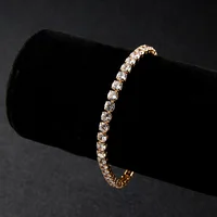 Bracelet en cristal pour femmes, chaînes élastiques, couleur or, bijoux à main, accessoires de mariage, nouvelle mode 1