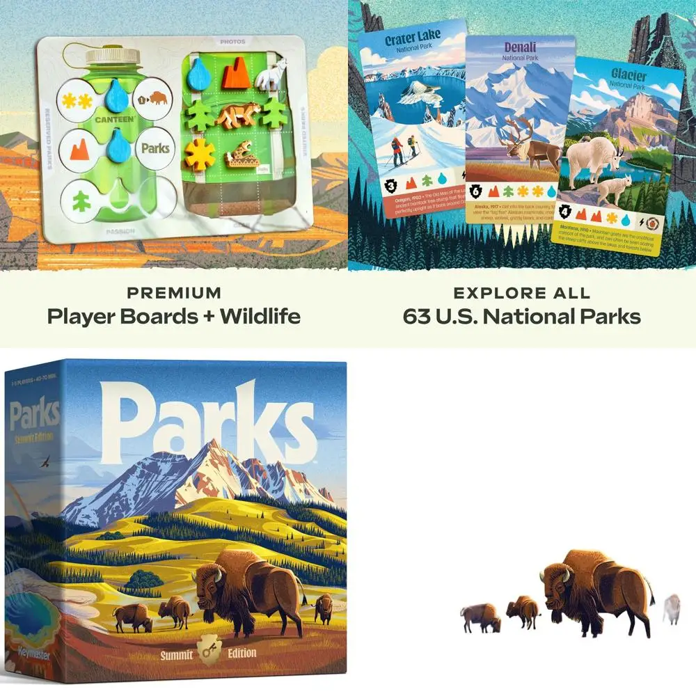 

2-е издание Summit Deluxe: очаровательная стратегическая игра для открытия национальных парков США.