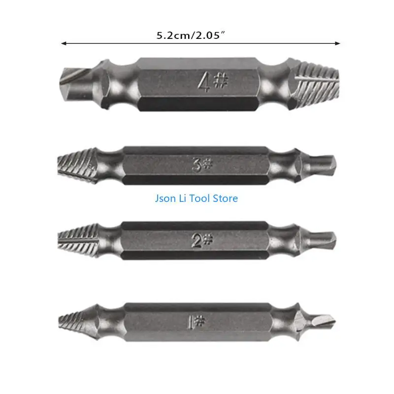 Y08D HSS Bolt Extractor Screw Remover Set Used with Electric Hand Drill Wrench for House Construction Work Wear Resistance