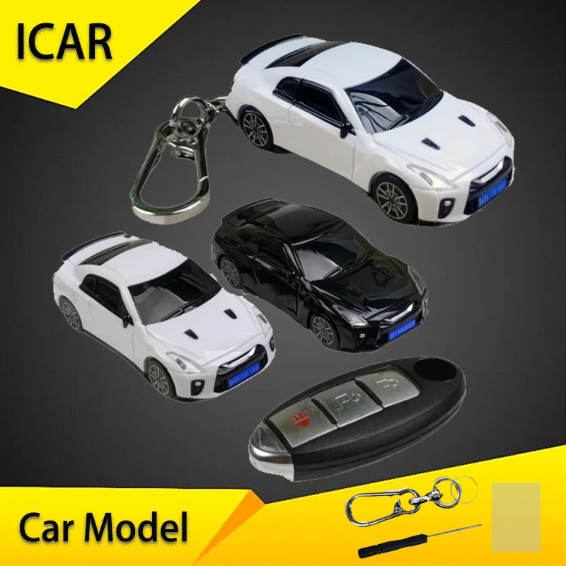 Cool Key Case for Nissan GTR Styling 3 4 5 Button for Nissan GTR JDM R32 R33 R34 Remote Smart Car Key Cover Fob Keychain Holder