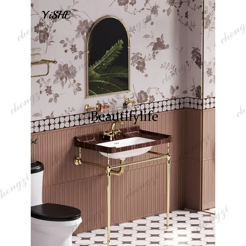 NQ52 French retro integrated bracket basin washbasin wash basin European-style homestay floor-to-ceiling washbasin pool
