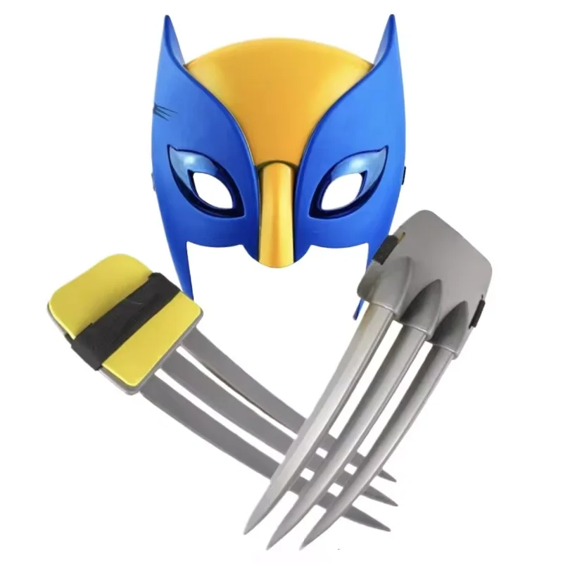 Wolverine Mask Kids Halloween Mask Wolverine Claw Cosplay Prop Themed Party Decorations Wolverine Props Role Play Birthday Gifts