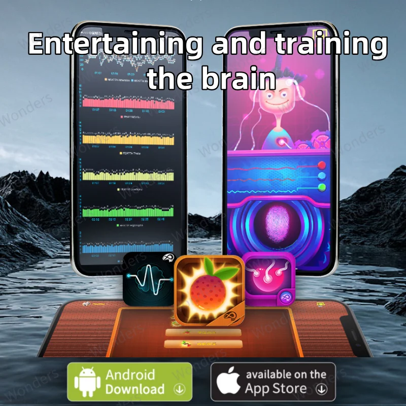 Brainlink SE Fascia intelligente con lampada da libro per il controllo della mente Dispositivo EEG per il fitness mentale Visualizzazione delle onde cerebrali IOS Android APPs