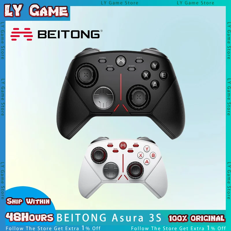 

BEITONG Asura 3S Multi Platform PC 6-axis Wireless Gamepad For NS PC Steam Windows Gaming Joystick Game Controller Customized