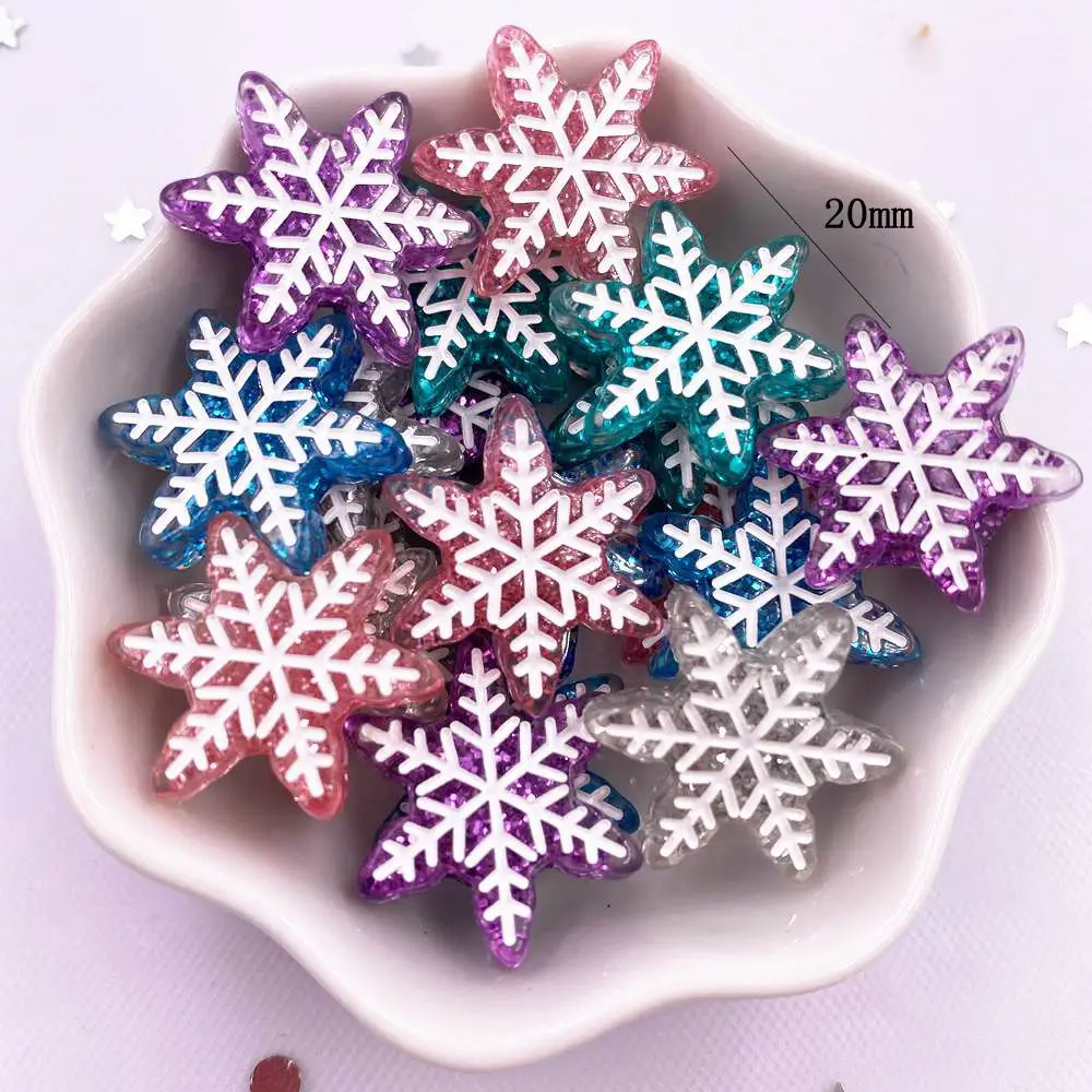 Colorful Resin 3D Candy Color Snowfloer Flatback Cabochon  Figurine Scrapbook  10pcs Craft DIY Christmas home decor Accessory