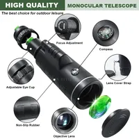 Monocular Telescope 40X60 Powerful High Definition Zoom Low Night Vision Binoculars with SmartPhone Holder For Hunting Camping