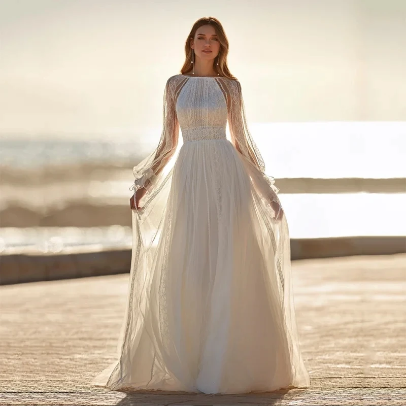 Wedding Dresses Customised Bohemian Floor-Length Wedding Dresses for Wedding Bridesmaid Holiday Party Birthday Banquet Prom