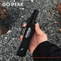 GO PEAK Windproof Portable Lighter Adjustable Jet Flame Torch Lighter For Outdoor Camping Home Use Butane Refillable Gas Torch