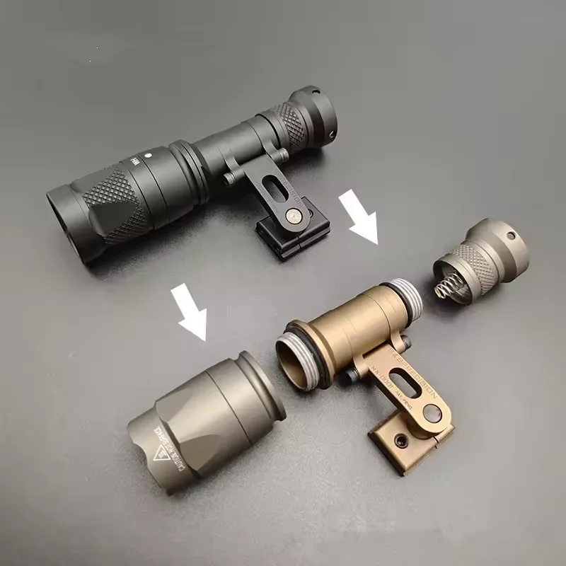 

SS M-AX Tactical Helmet Headlight Bracket for M600 M300 Series Flashlight Outdoors Hunting Night Vision Light Rotating Base