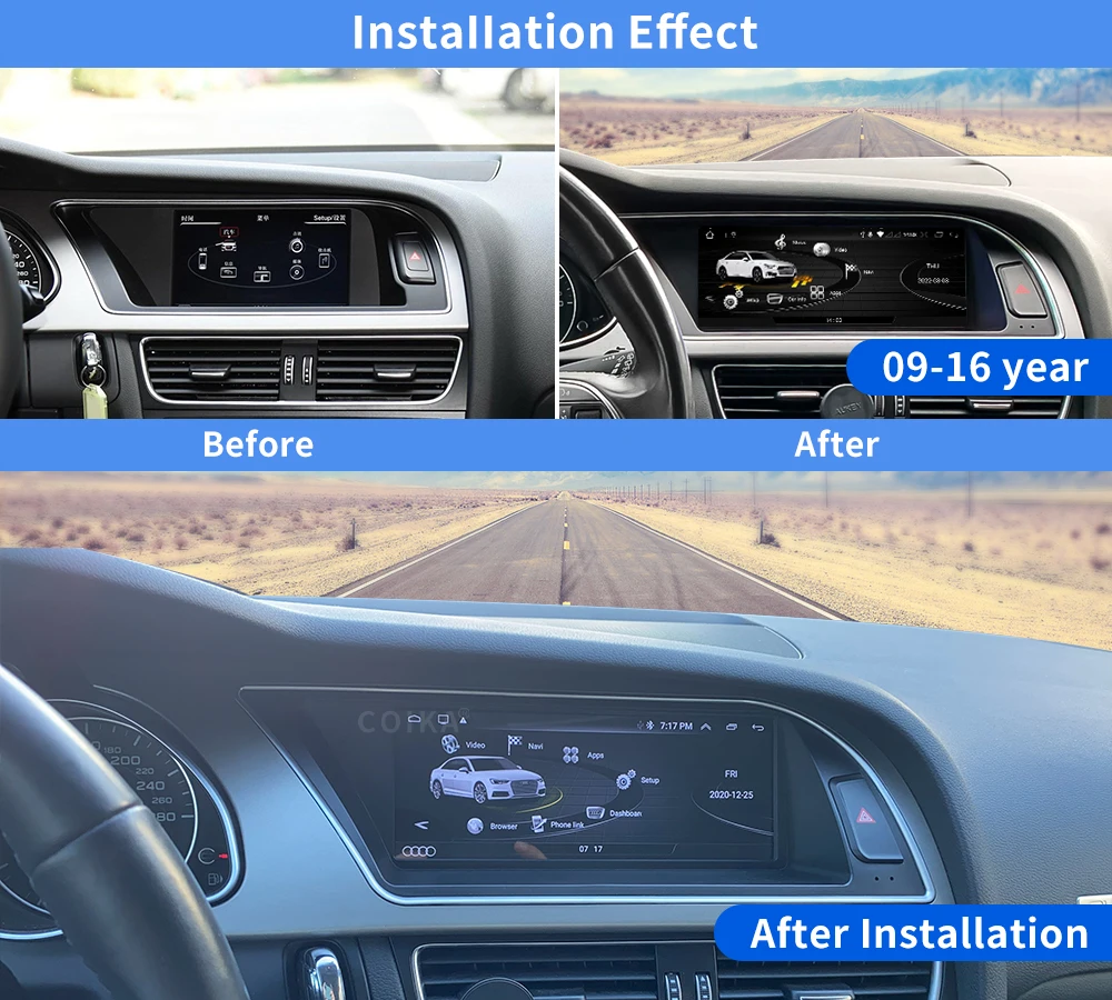 8 Core Android System Car Display Screen For Audi A5 09-16 WIFI 4G