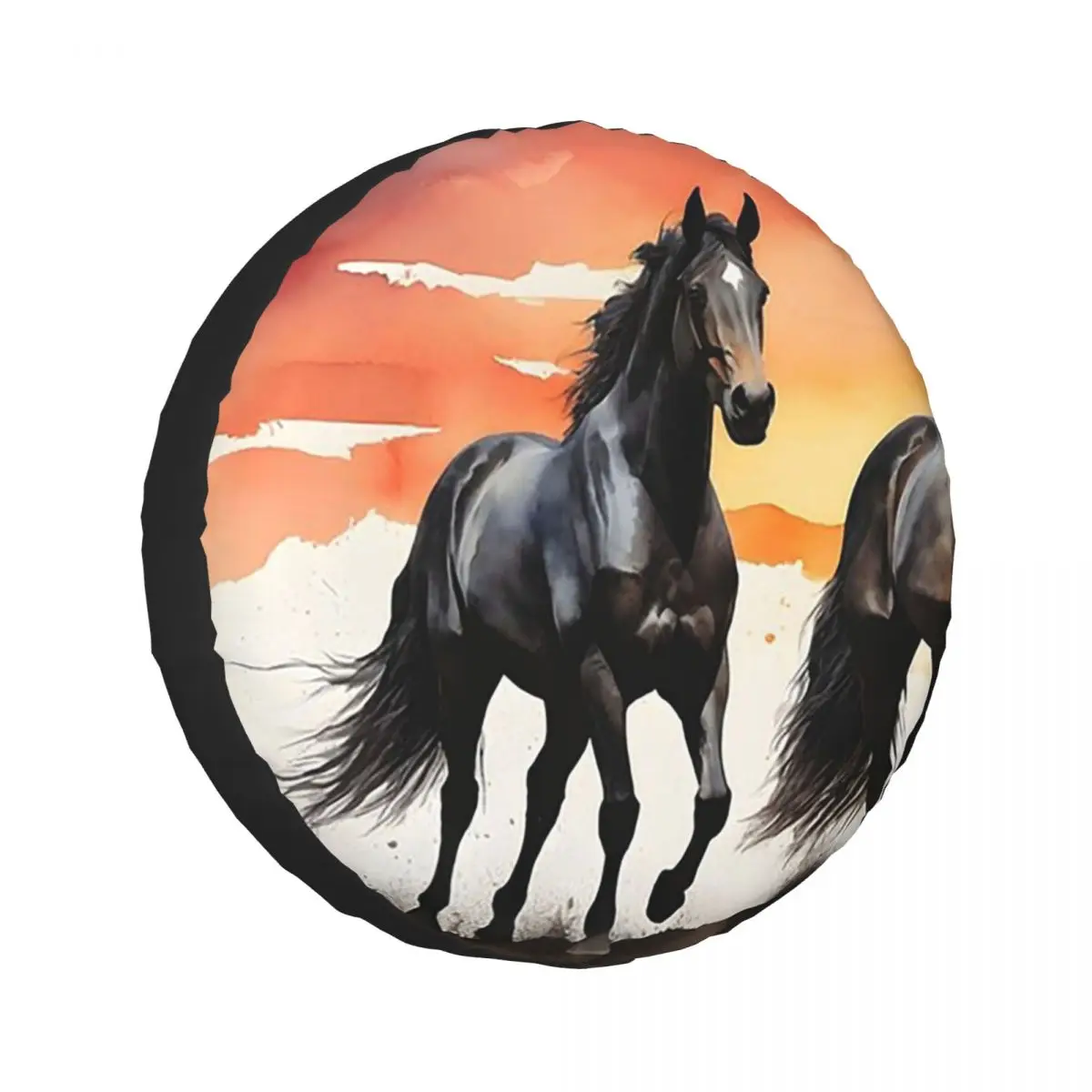

Чехол для запасного колеса Bonded In Nature Two Horses In Watercolor для Jeep SUV RV 4WD Pajero 4x4, защитные чехлы для колес 14 дюймов, 15 дюймов, 16 дюймов, 17 дюймов