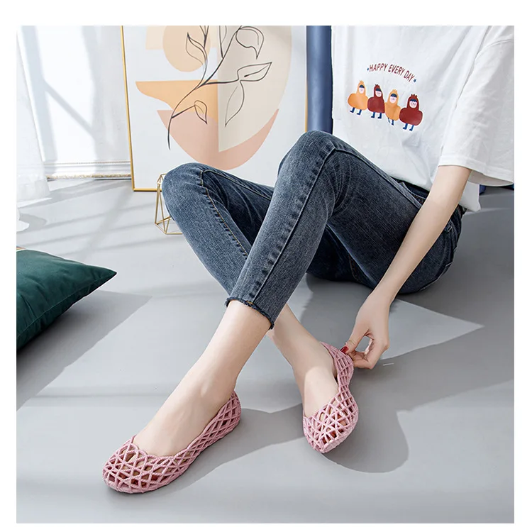Damen-Netzgewebe-Ballerinas 2026 Sommer Markendesign Hohle Alltagssandalen Bequeme Netz-Strandschuhe – Detail 15