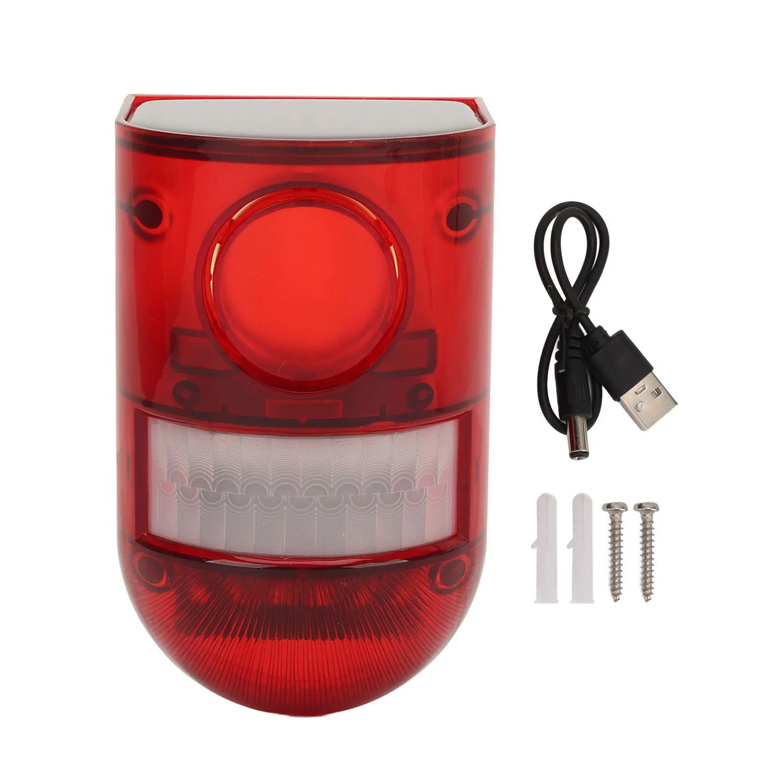 Universal Solar Outdoor Motion Sensor Alarm 129dB Sound IP65 Waterproof Security Light Motion Detector Alarm for Farm Warehouse