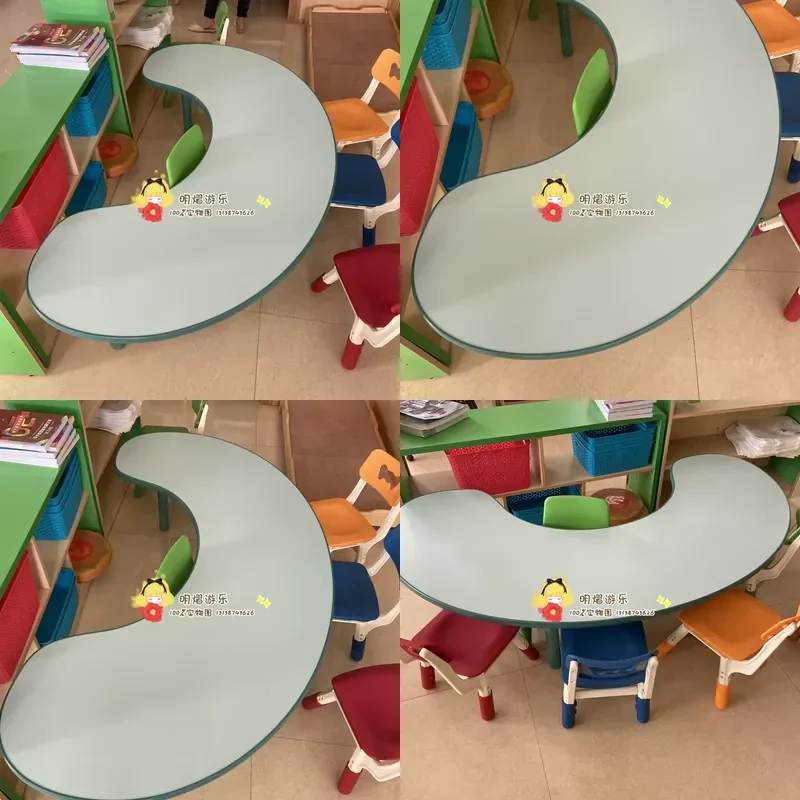 2026 Full brain table, kindergarten moon table, desks and chairs, training table, children's early education household study